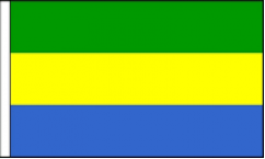 Gabon Hand Waving Flags